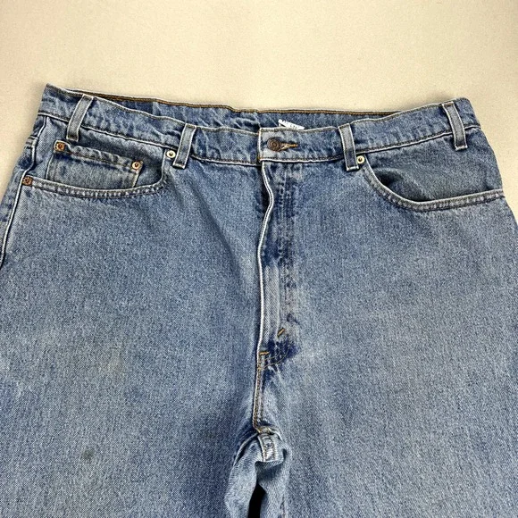 Vintage Levis 550 Jeans Mens 40x30 Blue Denim Relaxed Fit Light Stone Wash 90s - Picture 5 of 14